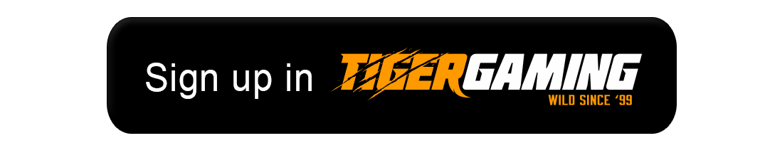 Button reading Sign up in TigerGaming